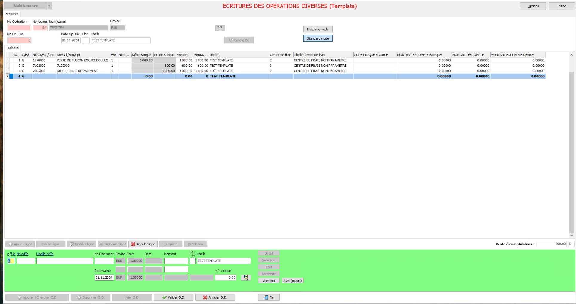 Template OD rempli avec les lignes comptables